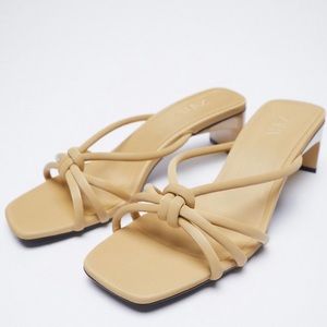 Zara high heel sandals with knot detail